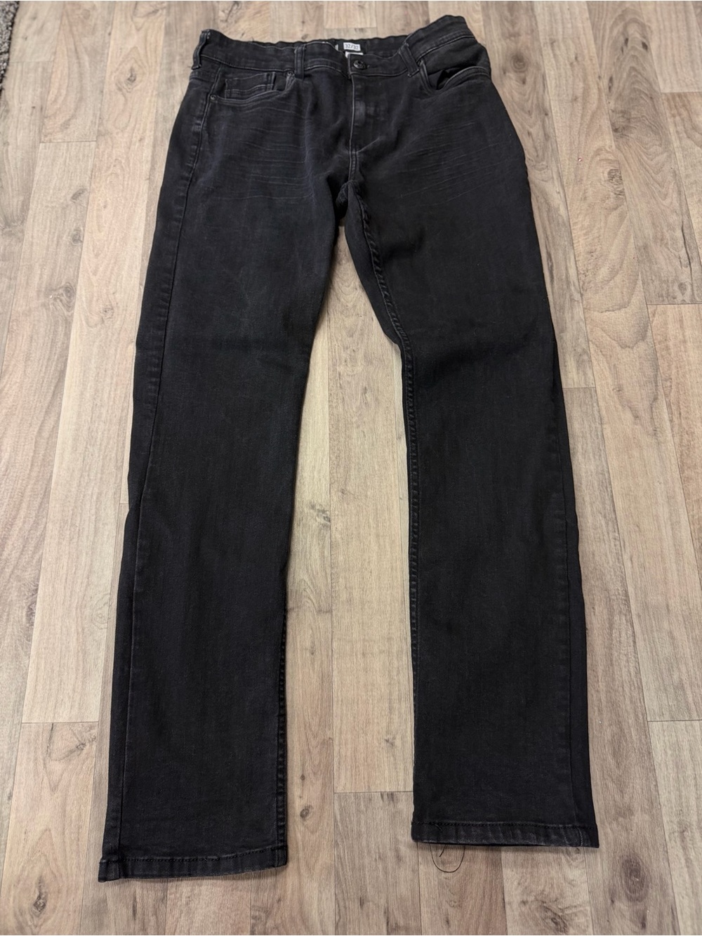 Cultura Men’s Black Slim Fit Jeans 32x32 Stretch Dark Wash Denim Pants
